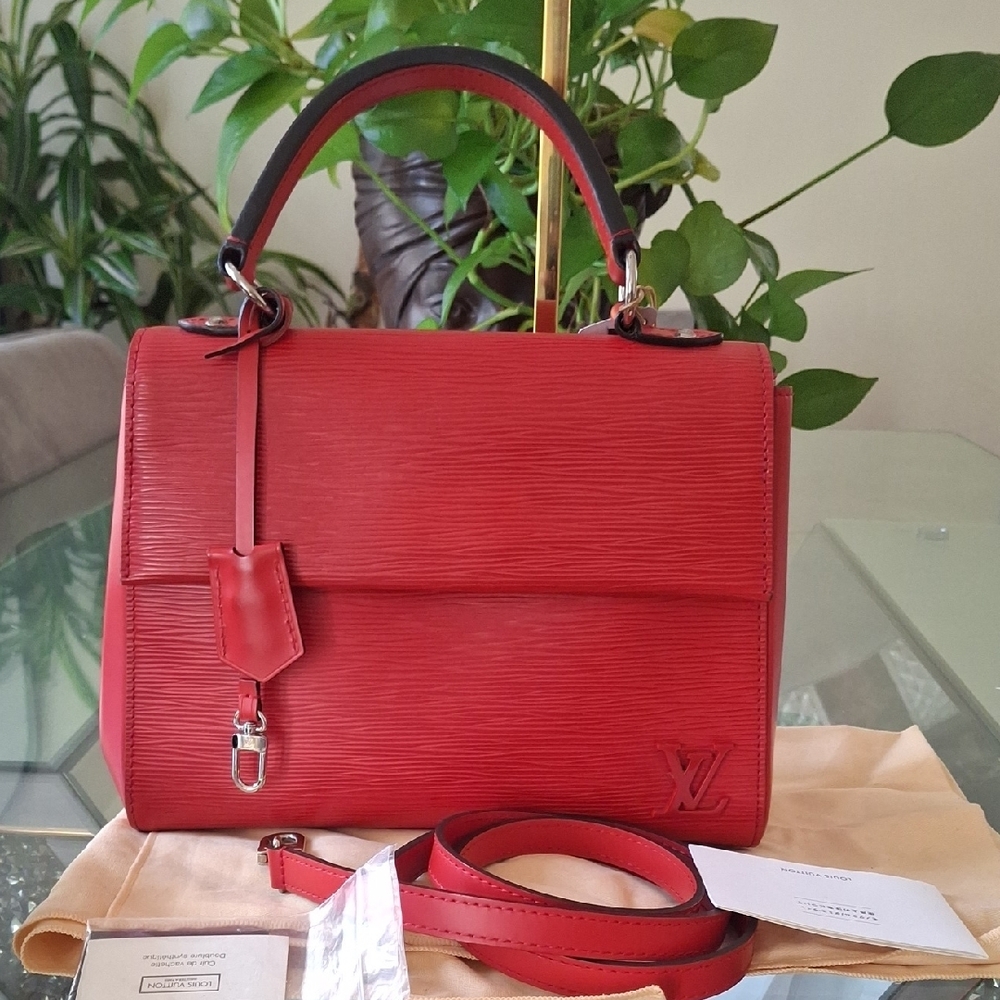Louis Vuitton Cluny Red Satchel Bag - Picture 14 of 14